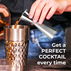 จิ๊กเกอร์ญี่ปุ่นแบบพรีเมี่ยมพร้อมมาตรวัดด้านในสำหรับบาร์เทนเดอร์304สแตนเลสสตีลบาร์ค็อกเทลคู่อุปกรณ์เครื่องมือ - Product Image 5