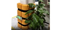 Poteau utilitaire réfléchissant résistant aux chocs borne Anti-collision entrepôt parking colonne carrée borne combinée élastique