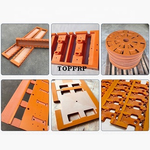 Plaque isolante en bakélite phénolique de haute qualité, noire et orange-rouge - Product Image 6