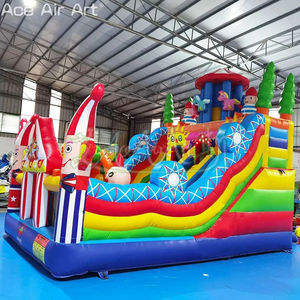 Château plein d'entrain extérieur commercial avec toboggan gonflable Clown Palace Entertainment Fun City Bounce Slide Playing Ground - Product Image 3