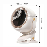 Nouveau ventilateur de bureau rechargeable à clip, 5 vitesses, silencieux, pour chambre et bureau