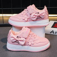 Chaussures Enfants Fille d'Usine, Baskets Décontractées de Loisirs d'Extérieur à la Mode pour Bébé avec Nœud Papillon