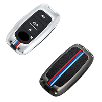 Porte-clés pliant automatique pour Lada Vesta Granta pour Renault Megane Clio Captur Kangoo Flip 3 boutons en alliage de Zinc porte-clés
