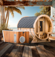 Poêle électrique panoramique en cèdre rouge finlandais pour sauna, 4-8 personnes, 6 personnes, 9KW, vapeur sèche, écologique, contrôle infrarouge lointain