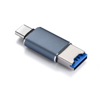 Adaptateur USB 3.0 neuf avec matériau en alliage d'aluminium ignifuge pour la connexion de clé USB, souris, tablette, compatible avec les téléphones mobiles