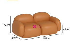 Yicheng Beauty Venta caliente Cafe bar Booth Área de ocio Recepción Silla de comedor doble Silla de sofá de espera para la venta - Product Image 6