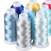 Fils à broder en rayonne viscose 100% 120d/2 de différentes couleurs pour machine à broder
