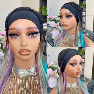 Peluca Sintética con Diadema sin Pegamento, Estilo Ondulado, Fibra Resistente al Calor, Hecha a Máquina, Precio de Fábrica al por Mayor para Mujeres - Product Image 5