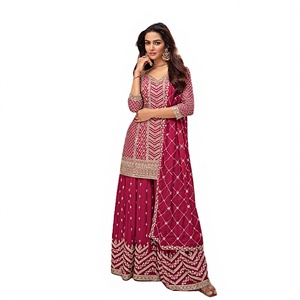 ชุดเซ็ตสองชิ้นแบบลำลอง ผ้าชีฟองเนื้อหนา ตกแต่งด้วยงานปักเลื่อม แขนเสื้อ 3/4  แห้งเร็ว สำหรับฤดูใบไม้ร่วงและฤดูหนาว รุ่นใหม่ - Product Image 1