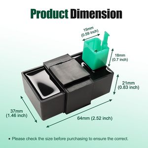 Boîtier de bobine d'allumage AC CDI à 5 broches pour ATV, moto tout-terrain, <span class=keywords><strong>kart</strong></span> de 50cc à 125cc, module d'allumage de remplacement compatible avec Coolster 125cc - Product Image 4