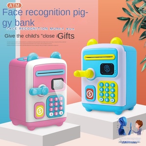 Hucha Automática para Niños, <span class=keywords><strong>Caja</strong></span> <span class=keywords><strong>de</strong></span> Dinero <span class=keywords><strong>de</strong></span> Plástico con Reconocimiento Facial, Desbloqueo por Huella Dactilar y Contraseña para Edades <span class=keywords><strong>de</strong></span> 5 a 7 Años - Product Image 1