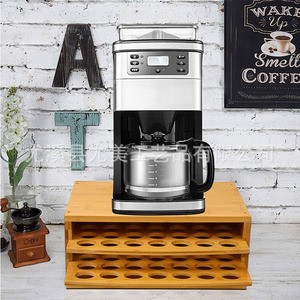 Expositor de café en cápsulas, mostrador de bar, caja de almacenamiento de bolsitas de té para mesa (estilo Instagram), base para cafetera, estante con cajones - Product Image 1