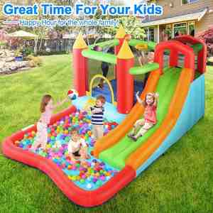 Château gonflable de jardin avec souffleur pour enfants de 3 à 12 ans, maison de rebond extérieure/intérieure, parc aquatique - Product Image 2