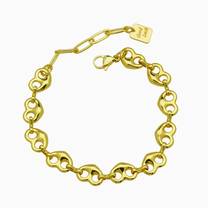 Pulsera de Cadena con Diseño de Nariz de Cerdo Chapada en Oro al por Mayor - Product Image 2