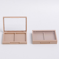 Trousse à cosmétiques en plastique vide personnalisée Palettes de fard à paupières 2 couleurs Poudre fard à joues Conteneur pour emballage de maquillage Logo personnalisé