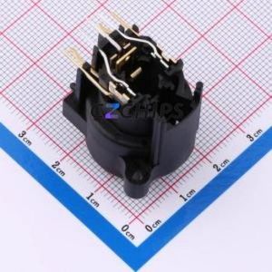 CT/PJ-13-EP XLR Connector Through hole Component (THT) Connector 7P Female Right Angle Insert 7.5A - Product Image 2