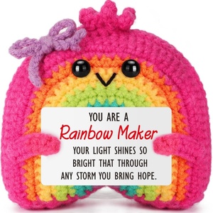 Estos Divertidos Juguetes de Peluche de Arcoíris Tejidos a Crochet Son Regalos de Cumpleaños Divertidos para Personas de Todas las Edades - Product Image 4