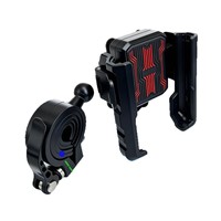 Nuofan JG-397 Fahrrad-Handyhalterung 360° Drehbar Stoßfest Wasserdicht Flexibler Lenker-Fixierungs-Montagehalter für Radfahren
