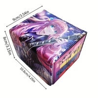 MIO 100 + boîte de rangement en cuir PU Anime de haute qualité grande mallette de rangement pour cartes avec logo personnalisé pour jouer aux jeux de société TCG