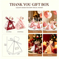 Boîte alimentaire en carton en forme de pyramide pour Noël et la Saint-Valentin, pour bonbons et gâteaux