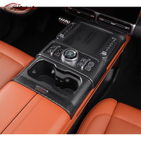 Cache de console centrale en plastique aspect carbone pour levier de vitesses et porte-gobelet, accessoires intérieurs compatibles avec Jetour Zongheng G700