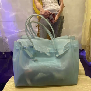 Borsa Tote Trasparente in Gelatina con Manico, Direttamente dalla Fabbrica, Elegante Borsa da Viaggio <span class=keywords><strong>Estiva</strong></span> per Donne, Grande Capacità - Product Image 4