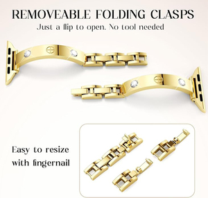 <span class=keywords><strong>Bracelet</strong></span> élégant et fin en acier inoxydable de créateur pour <span class=keywords><strong>Apple</strong></span> <span class=keywords><strong>Watch</strong></span> Ultra 3/2/1 Series 11/10/9 38/40mm 44/45mm - Product Image 3