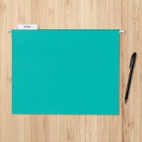 Carpetas de Archivo Colgantes de Colores, Tamaño Carta, Recicladas y Personalizadas (Paquete de 25) para Almacenar y Organizar Documentos de Forma Ordenada