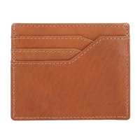 Porte-cartes en cuir de style vintage, fourni directement par l'usine, en cuir véritable souple, design élégant et minimaliste, disponible à la vente