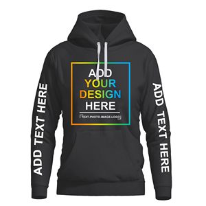 Áo hoodie nam nữ in logo tùy chỉnh OEM, thiết kế chữ, in 4 mặt, chất lượng cao, bán buôn - Product Image 2