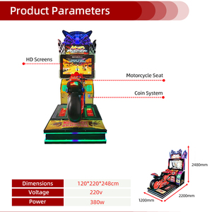 Máquina de Videojuegos Arcade Operada con Monedas, Simulador de Conducción de Motocicletas de Carreras - Product Image 5