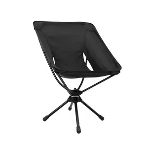 Chaise de lune pliable personnalisée en gros OEM pour l'extérieur ultralégère en aluminium Oxford 360 avec balançoire rotative pour la pêche en camping