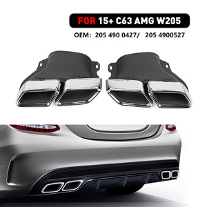 Embout d'échappement Mercedes-Benz C63 AMG 8110 en acier inoxydable poli miroir pour W205 2054900427 - Product Image 3