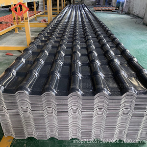 Foshan Resin Roof Tile Corrugated PVC Waterproof Heat Insulating Villa Awning Traditional Design - Product Image 1