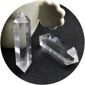 Wholesale Angel Crystal Points Clear Quartz Double Terminated Crystal Hand Made Jiangsu Customized White Feng Shui Polished 2 Kg