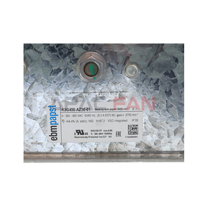 พัดลมแบบแรงเหวี่ยง EBM-PAPST รุ่น K3G450-AZ30-01 EC ประสิทธิภาพสูง ใบพัดโค้งหลัง สำหรับงานอุตสาหกรรม - Product Image 3