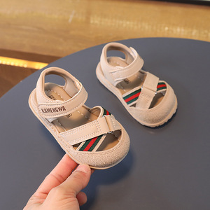 Bé mùa hè đóng ngón chân chống đá Dép chức năng giày bé mềm duy nhất giày trẻ mới biết đi - Product Image 5