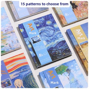 Cuaderno Estético <span class=keywords><strong>Van</strong></span> <span class=keywords><strong>Gogh</strong></span> Monet B6, 100gsm, 80 Hojas, Diario de Arte con Pinturas al Óleo, para Estudiantes, Oficina, Regalo, Cuaderno Noche Estrellada - Product Image 4