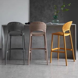 Sillas <span class=keywords><strong>de</strong></span> Bar Modernas para <span class=keywords><strong>Cocina</strong></span>, Diseño Simple <span class=keywords><strong>de</strong></span> Plástico con Respaldo Alto, para Comedor, Sala <span class=keywords><strong>de</strong></span> Estar, <span class=keywords><strong>Cocina</strong></span>, Hotel - Product Image 5