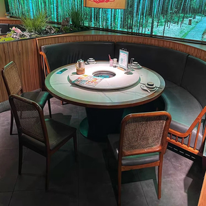 Lẩu bàn ăn và ghế Trung Quốc Cung cấp thương mại cấu trúc vuông ván ép cơ sở Gỗ Nhà Hàng - Product Image 1