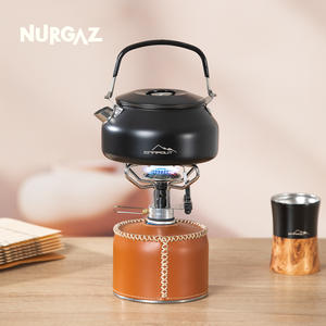 Estufa Portátil para Camping Nurgaz 1350W con Encendido Electrónico para Cocina al Aire Libre Plateada - Product Image 4