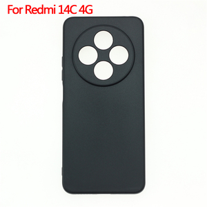 Nhà Sản Xuất Bán Buôn Matte TPU Trường Hợp Mềm Frosted Cover Quay Lại Silicone Điện Thoại Di Động Trường Hợp Đối Với Xiaomi <span class=keywords><strong>Redmi</strong></span> 14C 4G Đen - Product Image 2