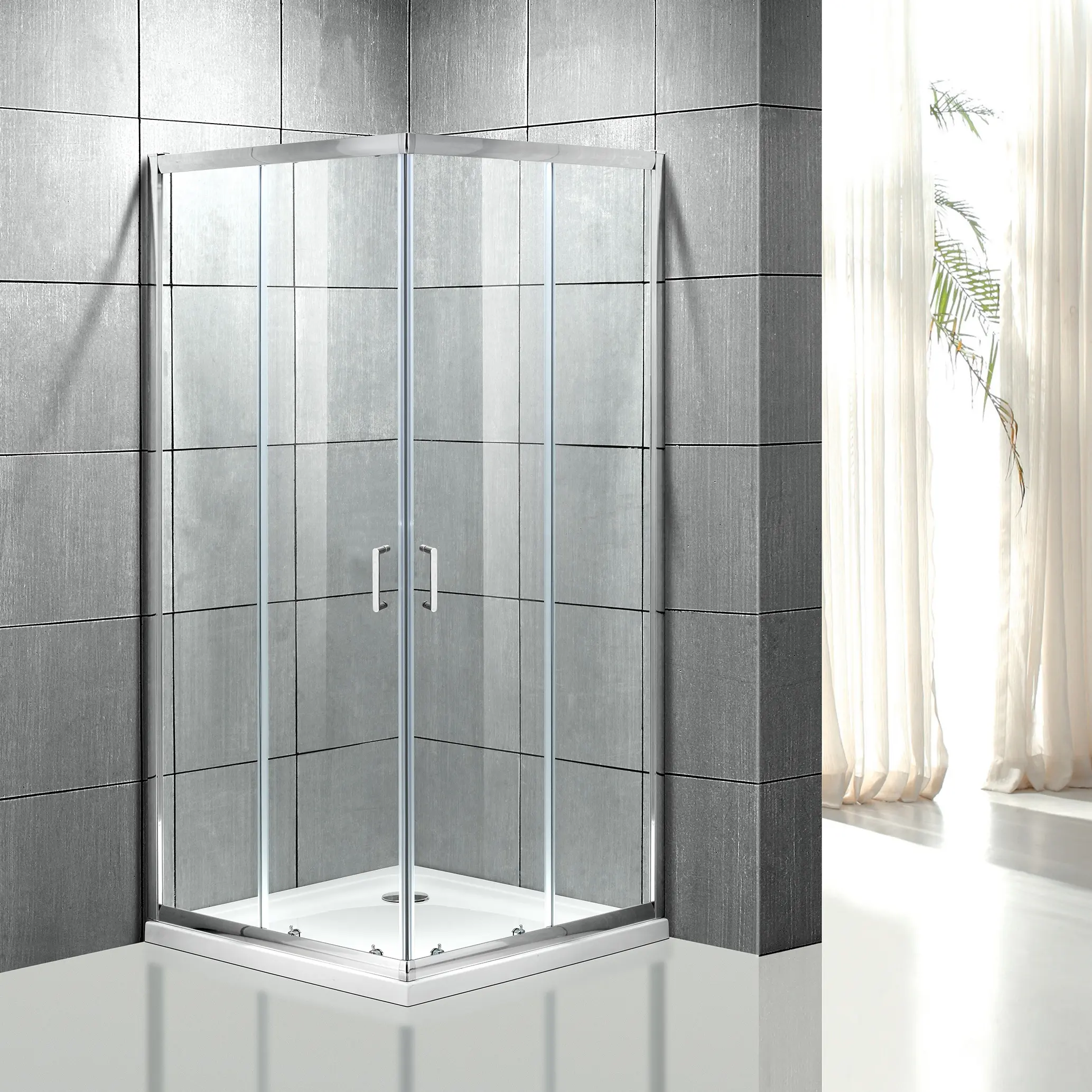 Cam salıncak sıkı bağlamak banyo drenaj kare buhar odası ve duş 4 kişi duş odası