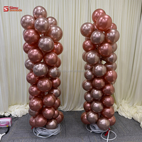 Décorations de fête de mariage, vente en gros d'usine, support de ballons en plastique, arche de ballons avec base et poteau