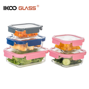 IKOO Stackable Borosilicate 18pcs Glass Food Storage Container Set - Bpa Free