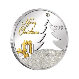 Monete di metallo personalizzate natale libbra di natale placcato argento sfida doppia <span class=keywords><strong>moneta</strong></span> commemorativa di natale <span class=keywords><strong>moneta</strong></span> - Product Image 1