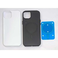 Coque rigide magnétique 2 en 1 à sublimation 3D pour iPhone 15 16 17 Coque vierge 3D 2 en 1 à usage intensif