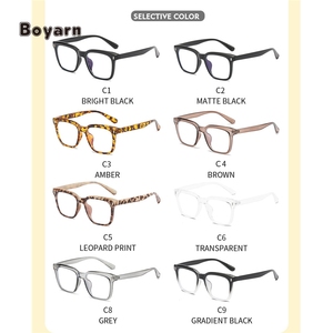 Marco cuadrado óptico Rectángulo de mujer Corte de rayos azules Juegos de computadora Gafas de bloqueo de luz antiazul Material de PC HK-Boyarn - Product Image 5