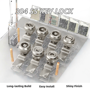स्टेनलेस स्टील 304 कुंजी लॉक पॉलिश फिनिश डबल बिट तिमाही बारी स्क्वायर त्रिकोण हेक्स लॉक टिकाऊ एंटी-चोरी डिजाइन - Product Image 3