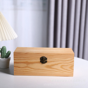 Bamboo or wooden box <b>with</b> lock, <b>dressing</b> <b>table</b> <b>storage</b> box, wooden packaging box, ornament, gift box, essential oil <b>storage</b> box - Product Image 1